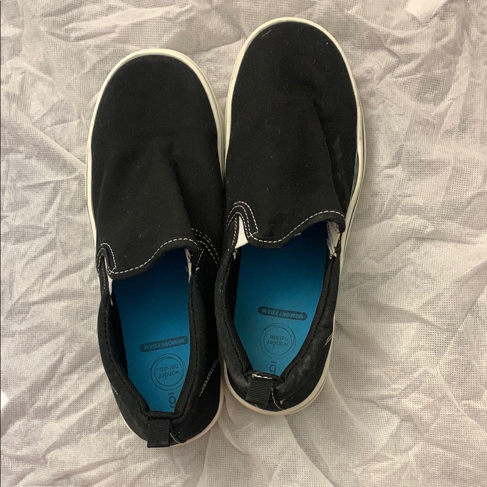 Black and White Sneakers with Streamlined Design